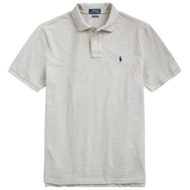 Imagem de Polo Ralph Lauren Camisa polo masculina de ajuste clássico, Ralph Lauren, cinza mesclado, XXG