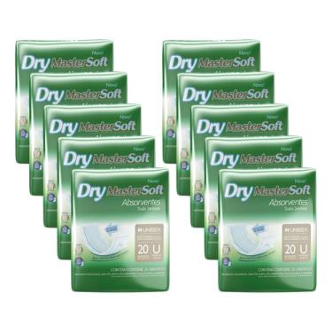 Imagem de Kit 10 Pacotes Absorventes Geriátrico Dry Economics Promoção Master Soft - Tamanho Único