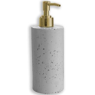 Imagem de Porta Sabonete Saboneteira Liquida Para Lavabo Banheiro Artesanal De Cimento Com Granilite