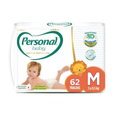 Imagem de Personal Fralda Baby Premium Protection M, 62 Unidades