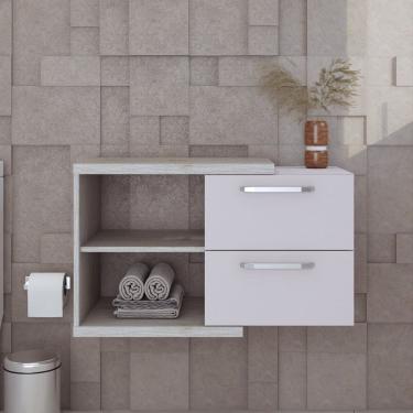 Imagem de Armario Gabinete Nexus 83 cm Snow/Branco Chess