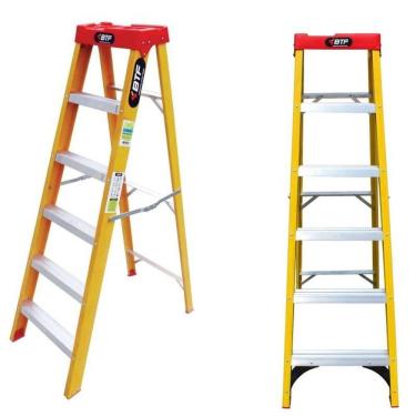 Imagem de Escada De Fibra Tesoura Prática 5 Degraus Btf Efp5909