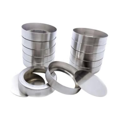 Imagem de Kit Forma Para Pão de Mel Fundo Falso Nº4 (Bolachão) 10x3cm em Aluminio - 175ml (6)