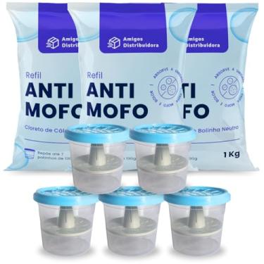 Imagem de Cloreto de Cálcio Anti mofo Bolinha 3kg + 5 Potes Anti mofo130g GG
