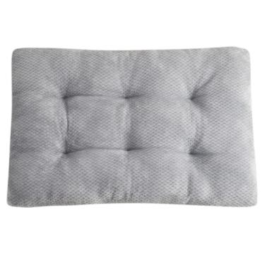 Imagem de Tapete grande para cama de cachorro para gaiolas de cachorro, cama de cachorro lavável e macia para animais de estimação com fundo antiderrapante, almofada de canil para cães(Gray,25.19")