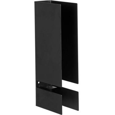 Imagem de Mão Francesa Masutti Reforçada Preta Suporte para Prateleira de MDF 2,5cm Parede Aço Carbono