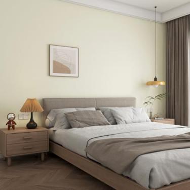 Imagem de ReWallpaper Papel de parede cremoso, 17,7 pol. x 23 pés, papel de parede neutro para banheiro, impermeável, fosco, bege, off-white, papel de contato para armário de cozinha, papel de parede removível