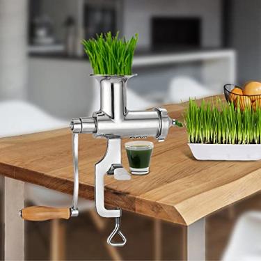 Imagem de Espremedor manual, espremedor doméstico de aço inoxidável Wheatgrass espremedor de legumes, extrator de laranja para frutas, legumes, grama de trigo, gengibre, romã, etc