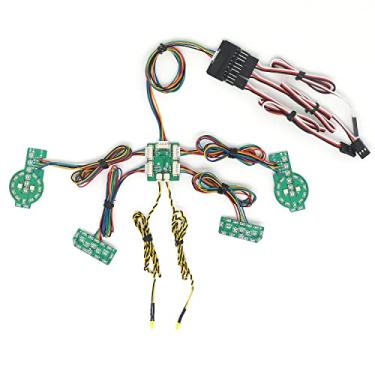 Imagem de ZEZEFUFU Kit de faróis de LED de esteira de controle remoto/luz traseira acessórios de freio de direção luzes de flash de simulação inteligente para Traxxas TRX-4 2021 Ford Bronco 1/10