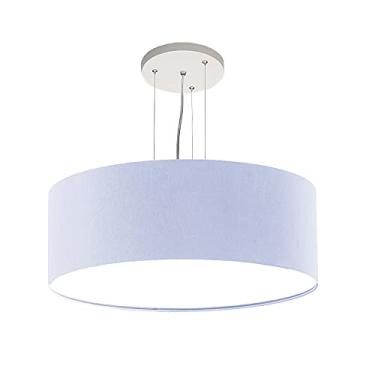 Imagem de Lustre Pendente Redondo Cúpula em Tecido 50x15 Cor:Azul5965