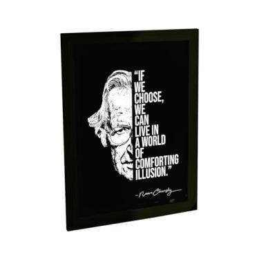 Imagem de Quadro Decorativo Noam Chomsky Quote Filosofia Decoração