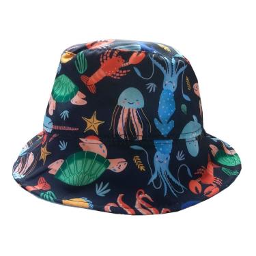 Imagem de Chapéu Bebê Proteção UV Fundo do Mar Marinho Everly