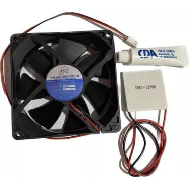Imagem de Pastilha Peltier + Cooler 12v+pasta Térmica Electrolux Pe10b - ASA 