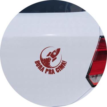 Imagem de Adesivo de Carro Bora Pra Cima! Frase Motivacional - Melhor Adesivo, V