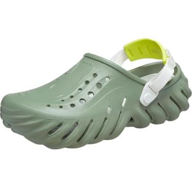 Imagem de Crocs Tamanco unissex Echo Clog para adultos, Musgo, 14 Women/12 Men