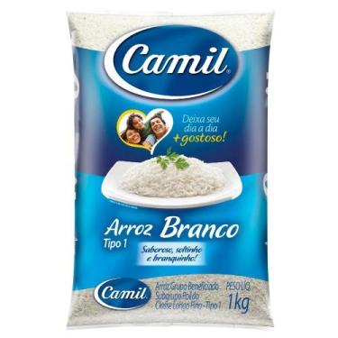 Imagem de Arroz Polido Tipo 1 Camil Pacote 1kg