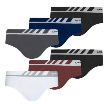 Imagem de Combo 6 Cuecas Slip Sem Costura Microfibra Lupo Original Nf, Sortido, 