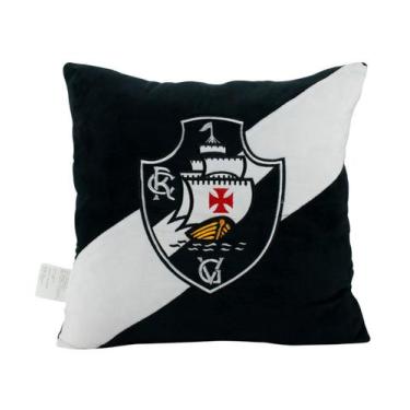 Imagem de Almofada Quadrada Escudo Time 36x36cm - Vasco - Mileno