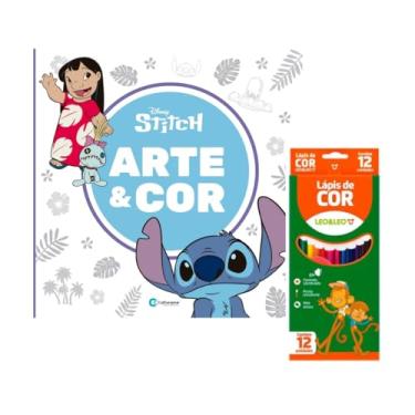 Imagem de Combo Kit Livro Ilustrado Para Colorir Mais Lápis de Cor com 12 Cores - Personagem - 36 Páginas Desenhadas Para Pintar e se Divertir - Diversão, Páginas Ilustradas - Ideal Para Crianças - Infantil e Juvenil - Pé de Lápis