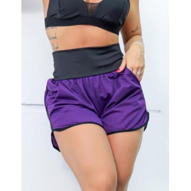 Imagem de Short Fitness de Corrida Feminino Dry Fit com Bolsos Laterais para Aca