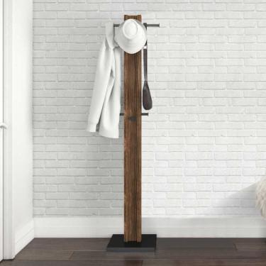 Imagem de Cabideiro Mancebo Az1018 Nogal/Preto - Tecno Mobili, Nogal e Preto