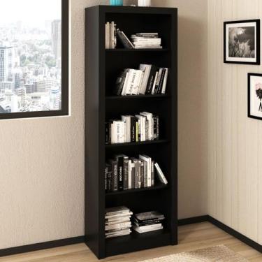 Imagem de Estante para Livros 4 Prateleiras Preto Me4104 - Tecno Mobili, Preto