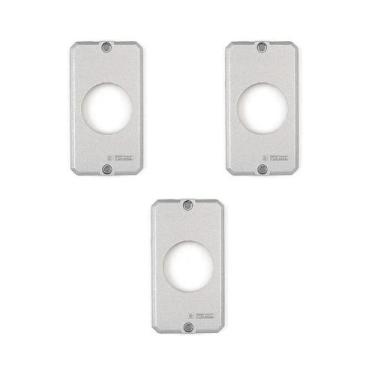 Imagem de Kit 3 Tampas Condulete 1 Tomada Redondo Tramontina 56117/021 - Legrand