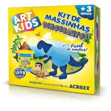 Imagem de Kit de Massinhas Dinossauros 2 150g Com Peças para Moldar - Art Kids