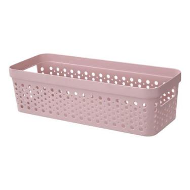 Imagem de Kit 6 Cestos Organizador s/ Tampa Trama Rattan 3,6L Usual - Usual Util