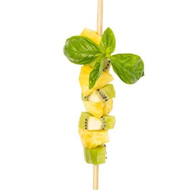 Imagem de Palitos de bambu de 19 cm, 100 palitos descartáveis para aperitivos – Design triangular, palitos de madeira de bambu natural, para churrascos, festas ou bufês – Utensílios para restaurantes