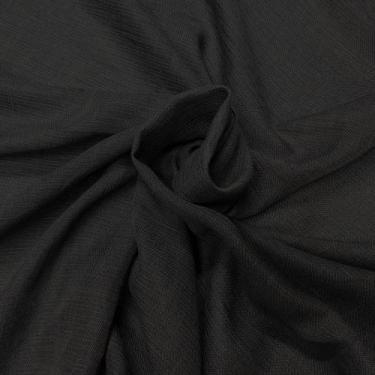 Imagem de Tecido Voil Gaze de Linho Flame Preto 3m Largura - Voil Flame Gaze de 
