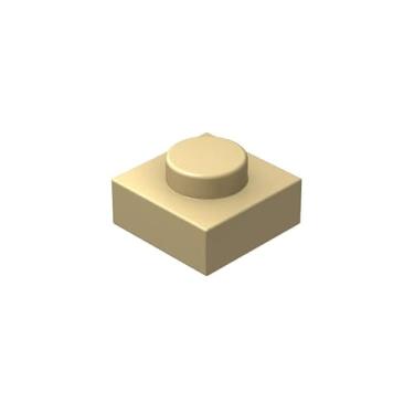 Imagem de Plwooyur Classic Beige Plates Bulk, Beige Plate 1x1, Building Plates Flat 200 Piece, Compatible with Lego Parts and Pieces: 1x1 Beige Plates(Color: Beige), M0659-23