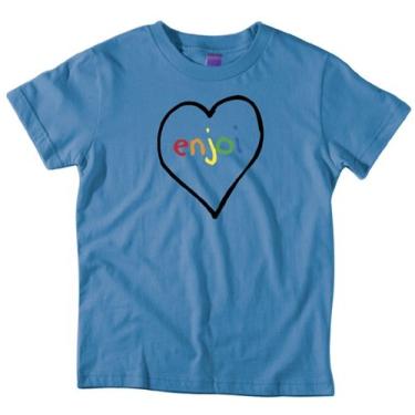 Imagem de Enjoi Camiseta feminina de manga curta Spectrum Heart, azul-petróleo, pequena