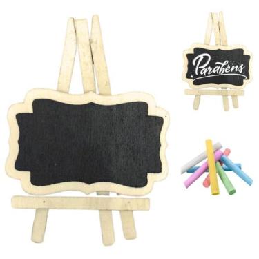 Imagem de Lousa Quadro Decorativo Com Tripé para Recados 12cm - Brafesty