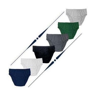 Imagem de Kit 12 Cuecas Slip Comum E Plus Size Básica 100% Algodão Masculino Adu