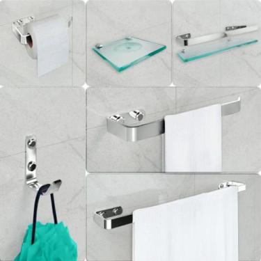 Imagem de Kit Para Banheiro Native 6 Peças Incolor - Uni Vendas