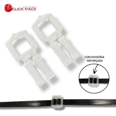 Imagem de Fivela para fita de arquear transparente 1.000 unidades - Click Pack E