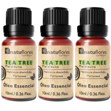 Imagem de ÓLEO ESSENCIAL TEA TREE (MELALEUCA) 10ml NATUFLORES kit 3 und