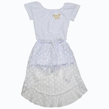Imagem de Roupa Infantil Conjunto Blusinha Short Saia Tule Mini Diva - 2L Kids, 