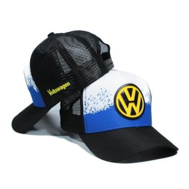 Imagem de Boné Trucker VW Aba Curva Telinha Envio Imediato Varias Cores Todo Bra