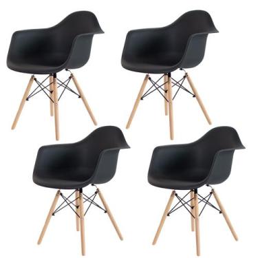 Imagem de Kit 4 Poltronas Decorativas Charles Eames Eiffel 132PP - Riverside, Pr