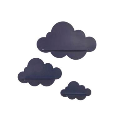 Imagem de Trio De Prateleiras Nuvens Nichos Quadros Quarto Decoração - CRIATIVA 