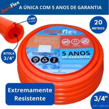 Imagem de Mangueira de Jardim 3/4" x 3,00mm Siliconada Ultra Resistente 20 Mts -