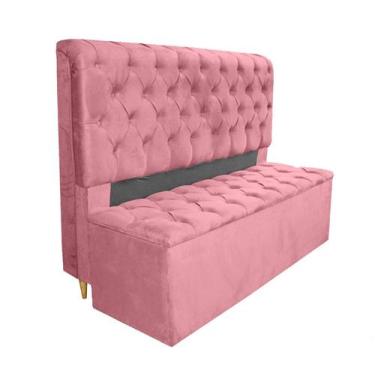 Imagem de Conjunto Cabeceira + Recamier Baú Imperial Para Cama Box Casal King Si