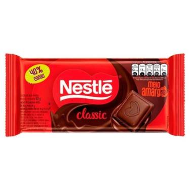 Imagem de Chocolate Nestlé Classic Meio Amargo 80g - Embalagem com 16 Unidades