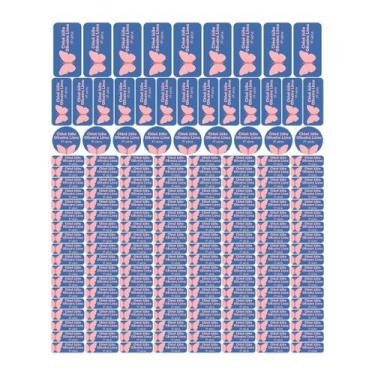 Imagem de 175 Etiquetas Escolares Personalizado Vinil Borboleta - Tectoner, Borb