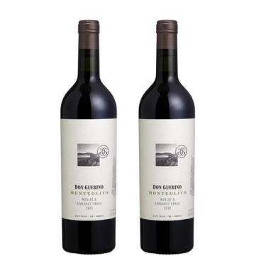 Imagem de Kit 2 Un Vinho Don Guerino Monteolivo Merlot e Cabernet Franc 750 ml