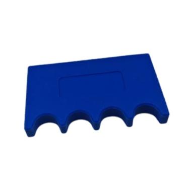 Imagem de menolana Suporte para taco de bilhar, 4 espaços, para mesa de bilhar, garra, compacto, prático, rack para taco de sinuca, para sala de jogos, bar, centro, Azul