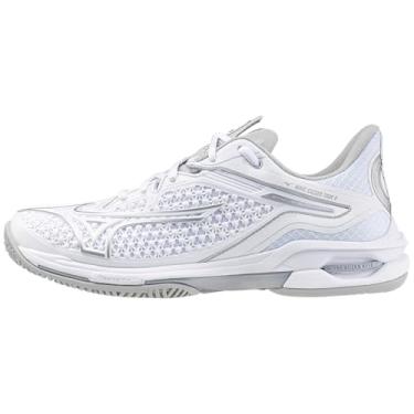 Imagem de Mizuno Tênis feminino Wave Exceed Tour 6 Cc, Branco/Prata, 35