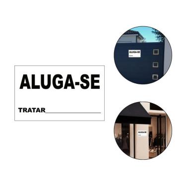 Imagem de Placa Aluga-Se Chapa Casa Salão Comercial Aluguel 31,5X19Cm